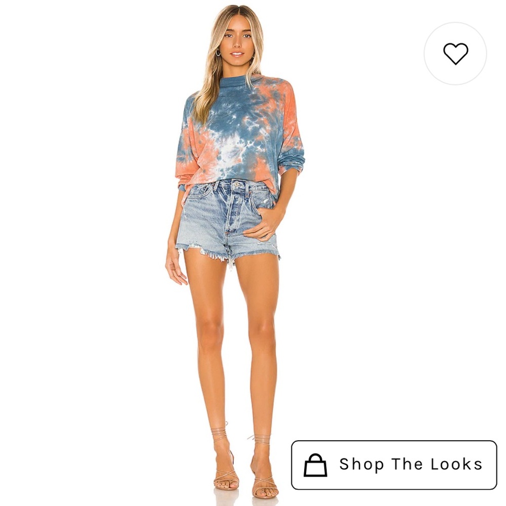 NWT FREE PEOPLE Be Free tie dye oversized tee - Picture 3 of 12